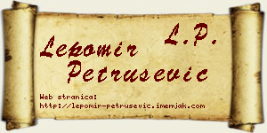 Lepomir Petrušević vizit kartica